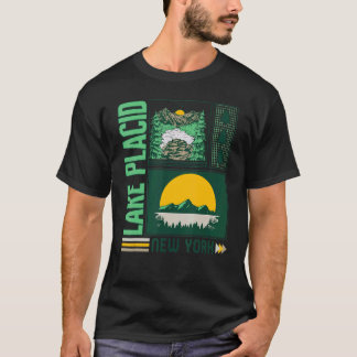 Adirondack Mountains Lake Placid New York Vintage T-Shirt