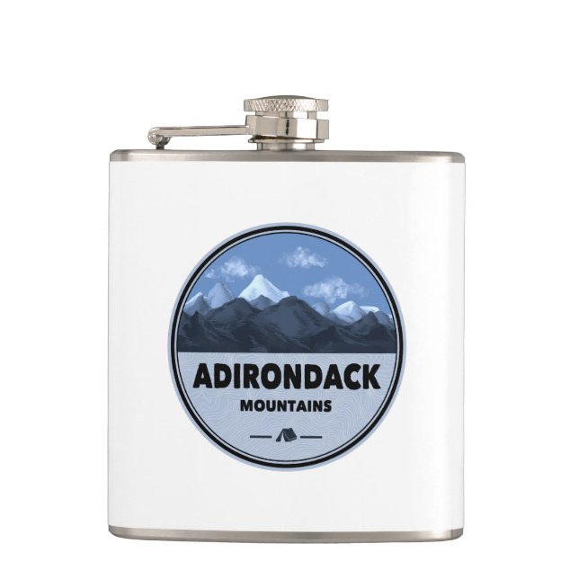 Adirondack Mountains New York Camping Flask (Front)