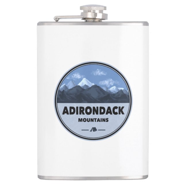 Adirondack Mountains New York Camping Flask (Front)