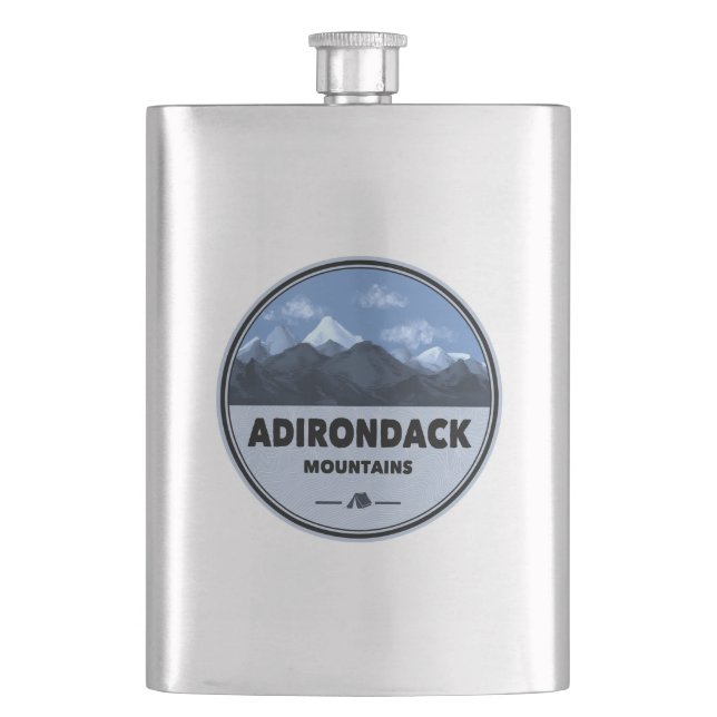 Adirondack Mountains New York Camping Flask (Front)