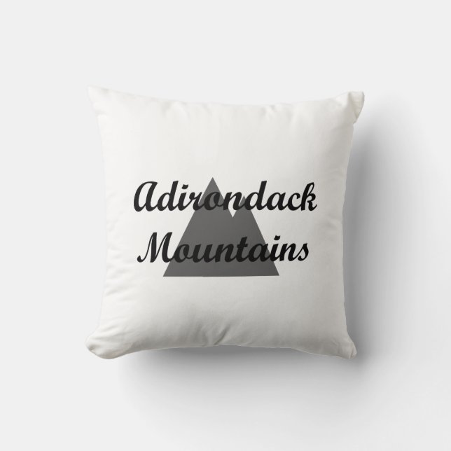 Adirondack Mountains Square Throw Pillow (Front)