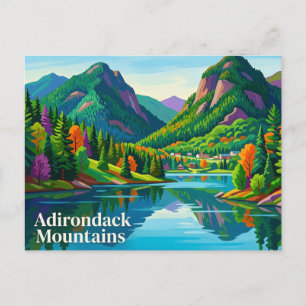 Adirondack Mountains USA Postcard