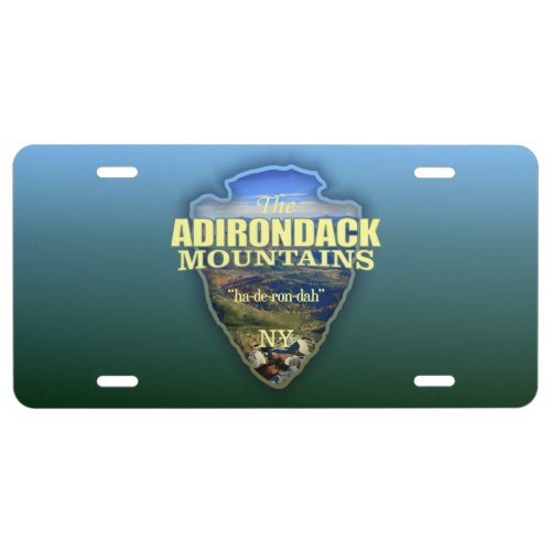 Adirondack Mtns arrowhead License Plate