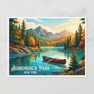 Adirondack Park Old Forge New York Postcard