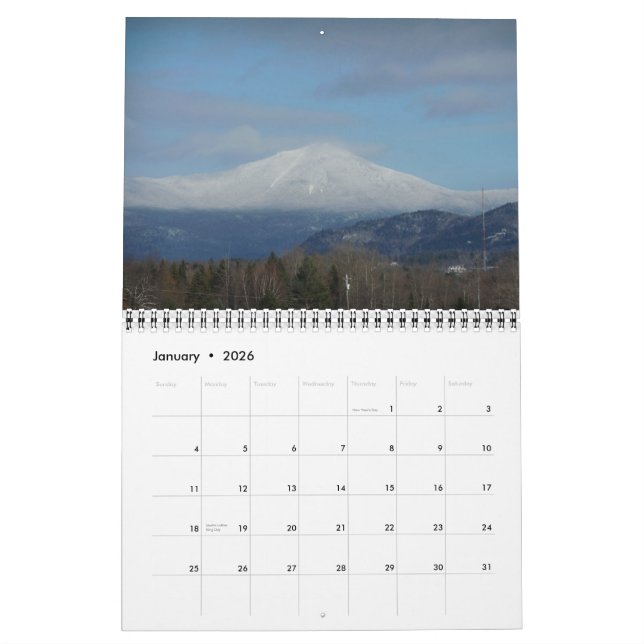 Adirondack Seasons Calendar (Jan 2026)