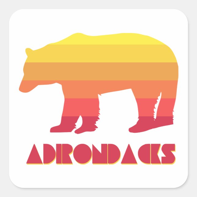 Adirondacks Bear Square Sticker (Front)