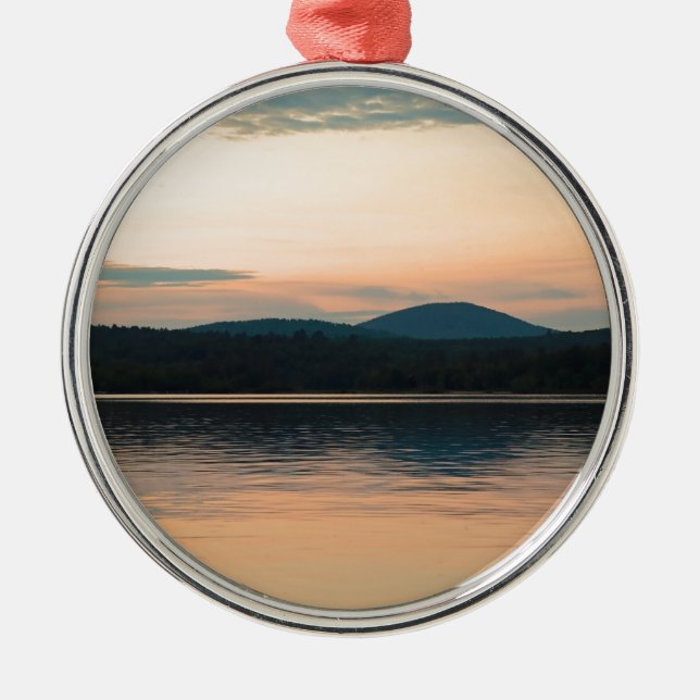 Adirondacks Long Lake Sunset Metal Ornament (Front)