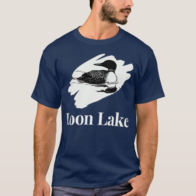 Adirondacks Loon Lake NY Bird New York T-Shirt (Front)