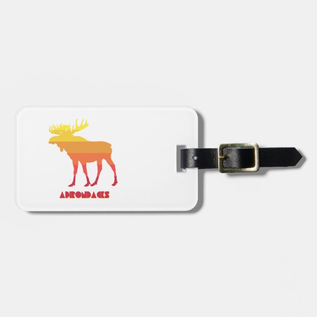 Adirondacks Moose Luggage Tag (Front Horizontal)