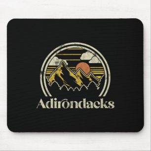 Adirondacks Mountains New York Vintage Hiking Camp Mouse Pad