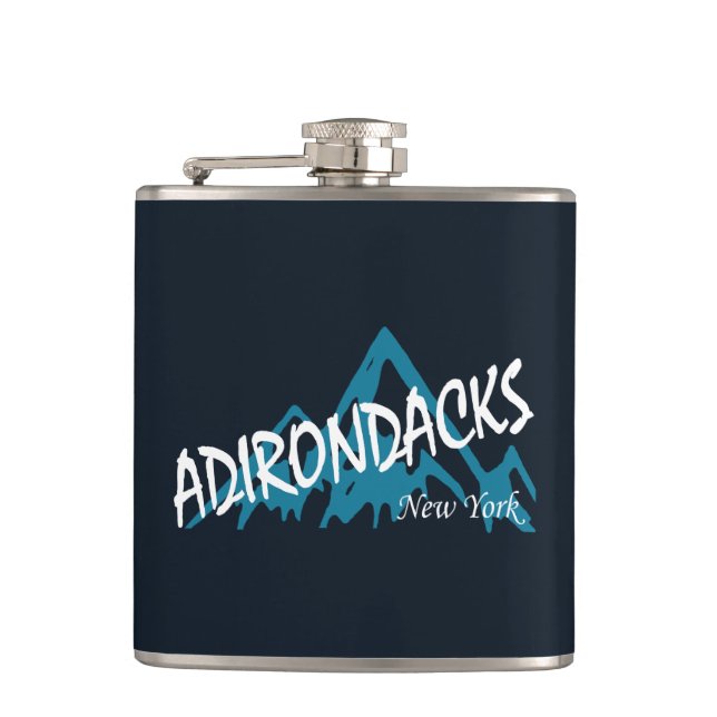 Adirondacks New York Mountains Flask (Front)