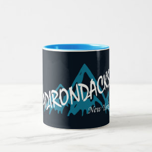 Adirondacks New York Mountains Two-Tone Coffee Mug