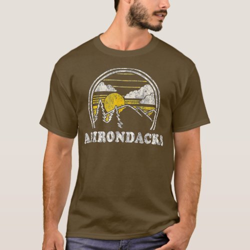 Adirondacks New York NY  Vintage Hiking Mountains  T_Shirt