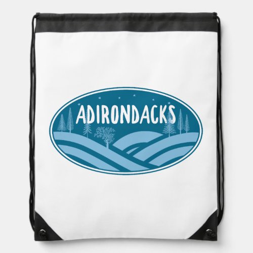Adirondacks New York Outdoors Drawstring Bag