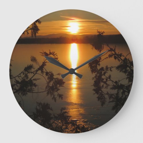 Adirondacks NY Sunset Photo Wall Clock