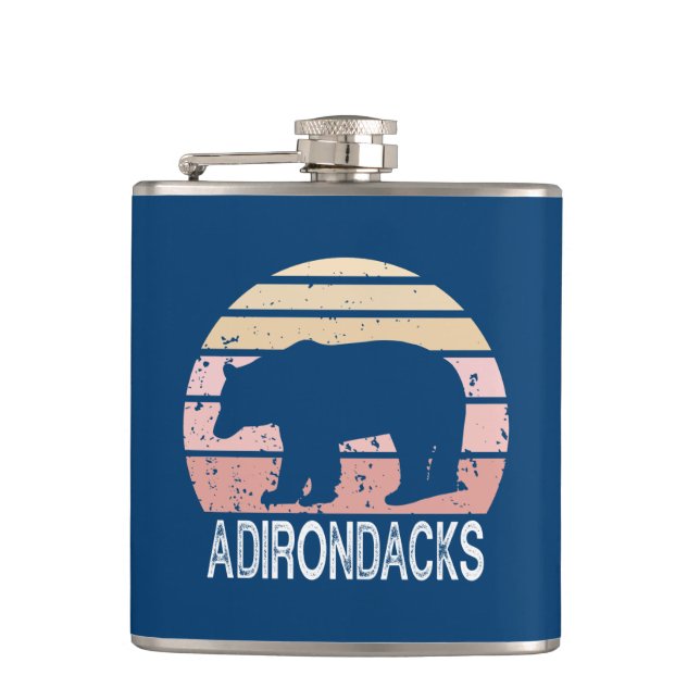 Adirondacks Retro Bear Flask (Front)