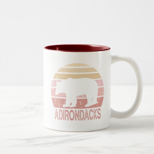Adirondacks Retro Bear Two_Tone Coffee Mug
