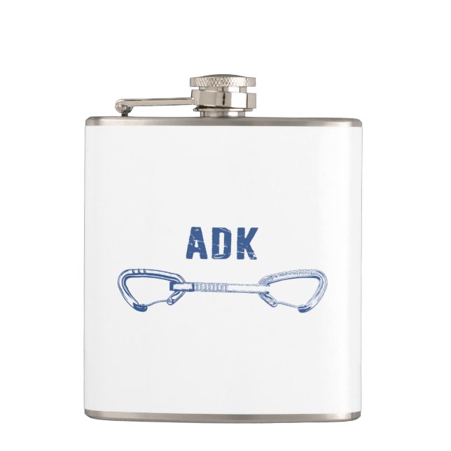 Adirondacks Rock Climbing Quickdraw Flask (Front)
