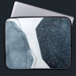 Adjacent Abstraction Laptop Sleeve<br><div class="desc">Adjacent Abstraction II by Emma Scarvey. Features up-close hexagon-like shapes having different textures and done in primarily blue hues.</div>