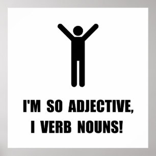 Adjective Verb Nouns Poster