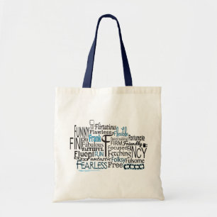 Adjective Word Cloud beginning with letter F Tote Bag