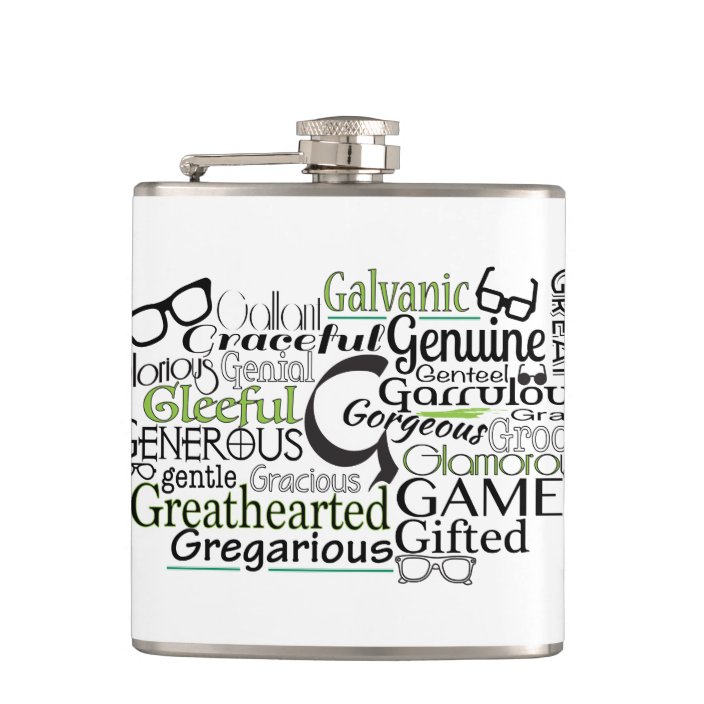 Adjective Word Cloud beginning with letter G Flask
