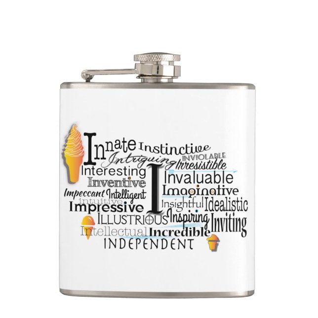 Adjective Word Cloud beginning with letter I Flask (Front)