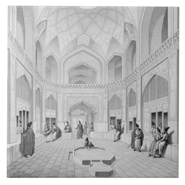 Adji Seid Hussein Bazaar, in Kashan, from 'Voyage Ceramic Tile (Front)