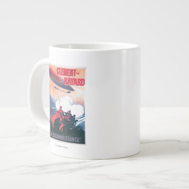 Adjudant Vincenot WWI Airship Promotional Poster Giant Coffee Mug (Front Left)