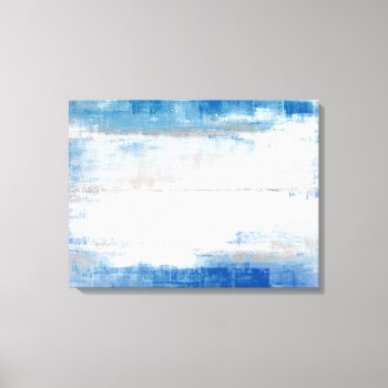 'adjust' Blue And Grey Abstract Art Canvas Print by T30Gallery at Zazzle