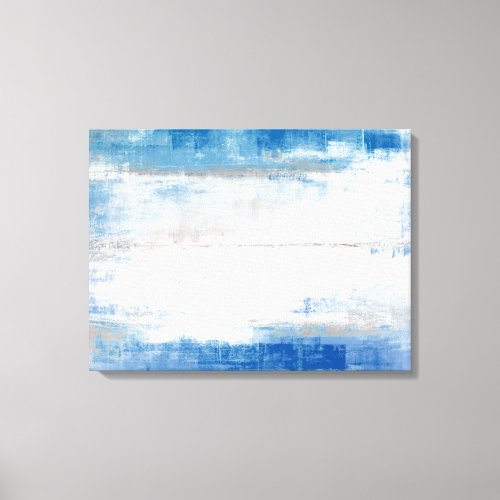 Adjust Blue and Grey Abstract Art Canvas Print