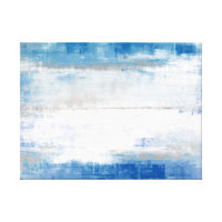 'Adjust' Blue and Grey Abstract Art Canvas Print