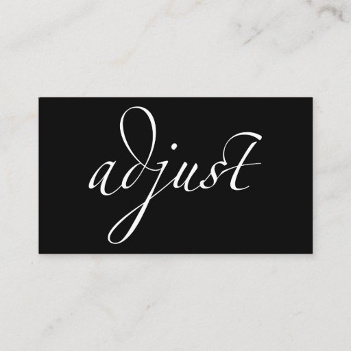 Customizable Adjust: Chiropractic / Centered Business Card Templates