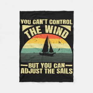 Adjust The Sails Sailing Boating Captain Boat Pont Fleece Blanket