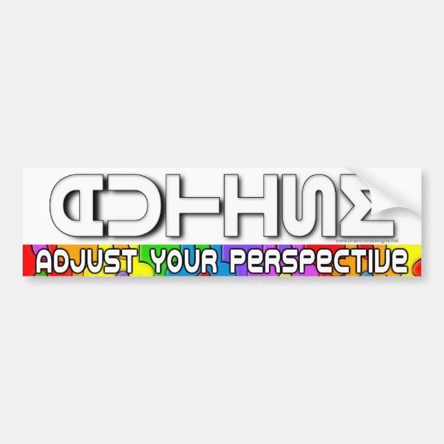 Adjust Your Perspective Bumper Sticker (Front)
