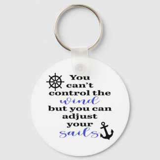 ADJUST YOUR SAILS ANCHOR AND WHEE KEYCHAIN