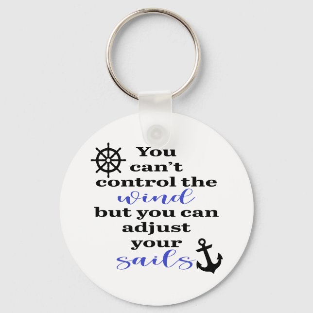 ADJUST YOUR SAILS ANCHOR AND WHEE KEYCHAIN (Front)