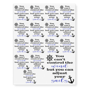 ADJUST YOUR SAILS ANCHOR AND WHEE TEMPORARY TATTOOS
