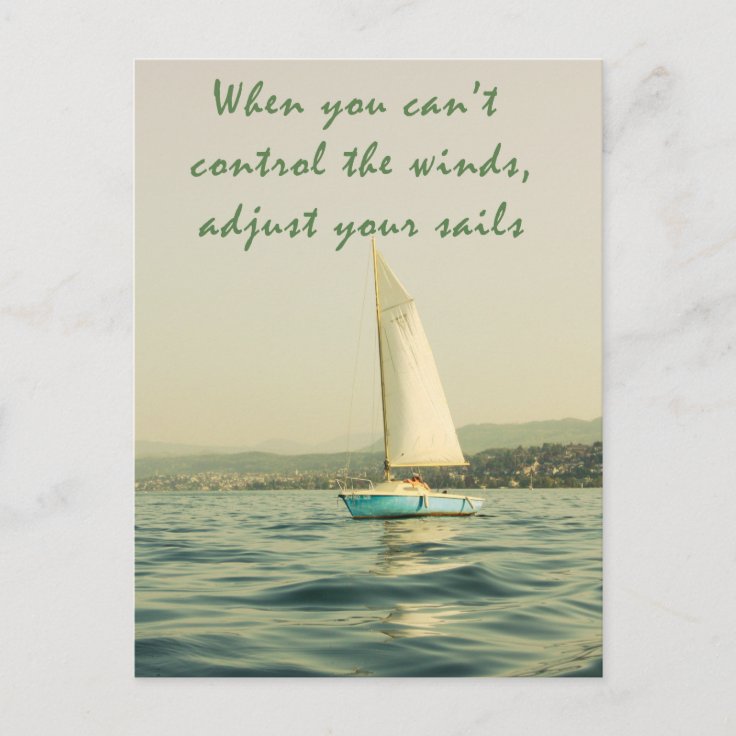 Adjust your sails postcard Zazzle