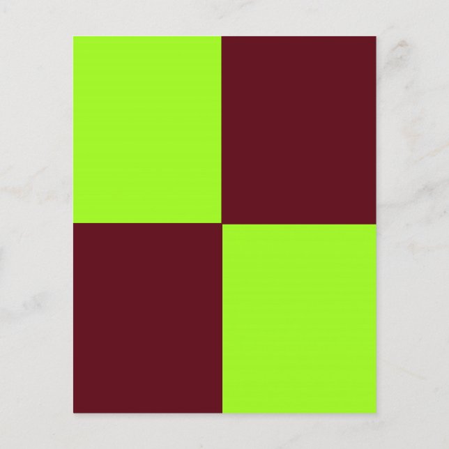 ADJUSTABLE chartreuse & Brown Flyer (Back)