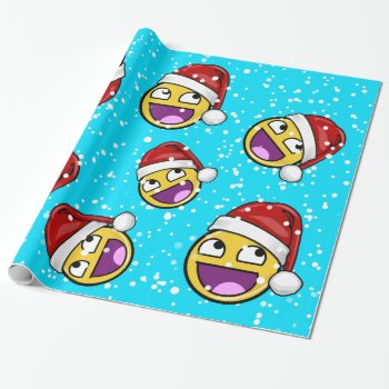 Adjustable Color Awesome Face Wrapping Paper by HappyPlanetShop at Zazzle