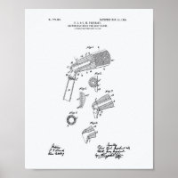 Adjustable Golf Clubs 1904 Patent Art-White Paper Poster