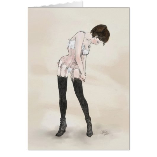 Adjusting Stockings Cards (Front)
