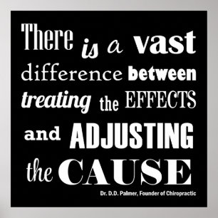 Adjusting the Cause Chiropractic Quote Poster