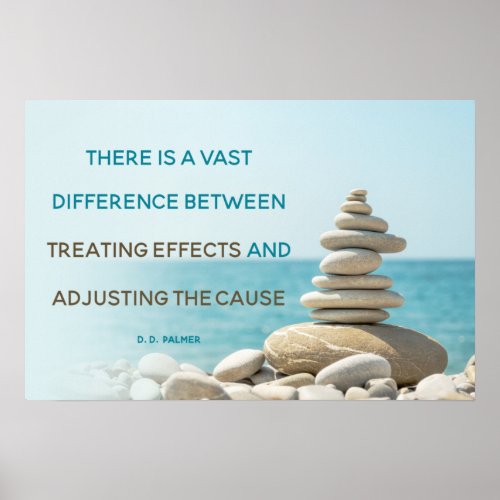 Adjusting The Cause Quote Chiropractic Poster