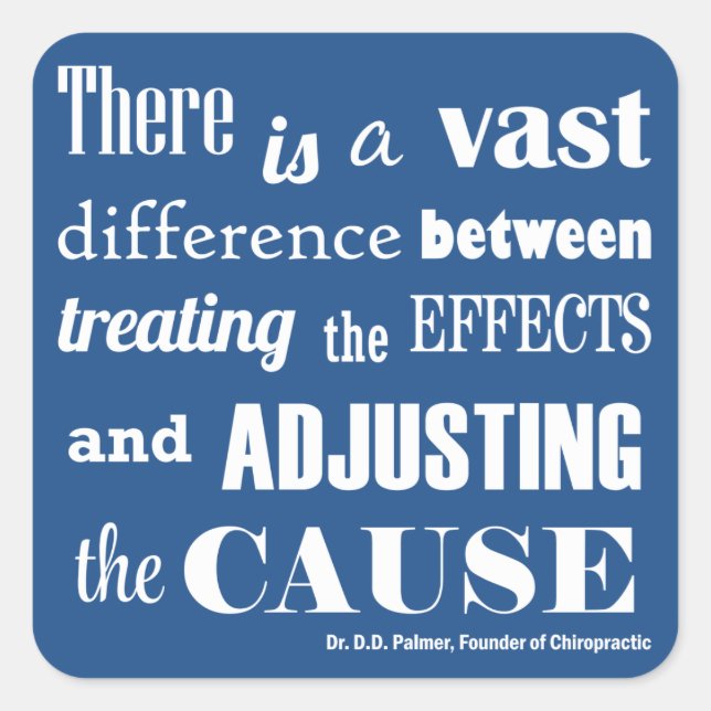 Adjusting the Cause Quote Chiropractic Stickers (Front)