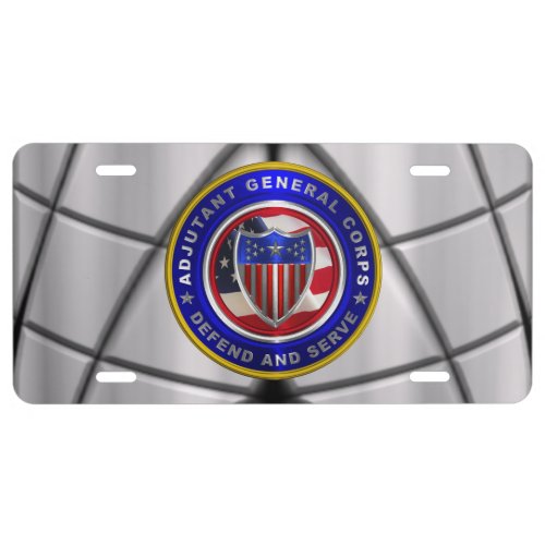 Adjutant General Corps Customized Armor License Plate