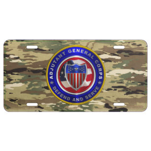 Adjutant General Corps Customized Camo License Plate