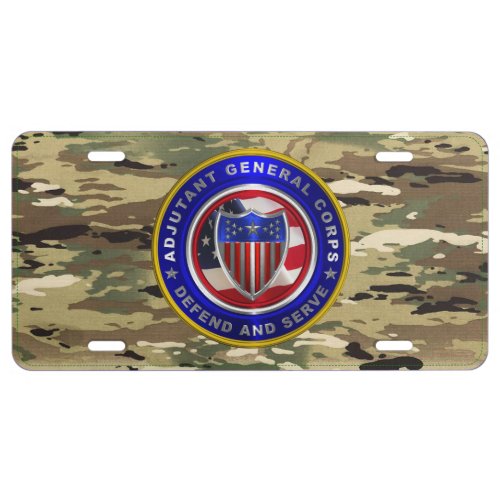 Adjutant General Corps Customized Camo License Plate