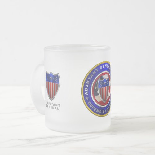 Adjutant General Corps  Frosted Glass Coffee Mug
